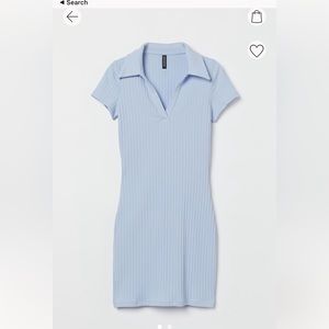 Collar Jersey dress, light blue, H&M